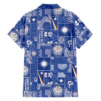 Marshall Islands Merry Christmas Family Matching Short Sleeve Bodycon Dress and Hawaiian Shirt Pacific Patchwork Xmas Vibes LT9 - Polynesian Pride