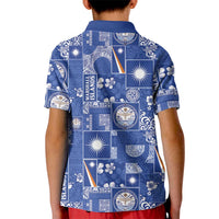 Marshall Islands Merry Christmas Kid Polo Shirt Pacific Patchwork Xmas Vibes - Polynesian Pride