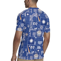 Marshall Islands Merry Christmas Rugby Jersey Pacific Patchwork Xmas Vibes - Polynesian Pride