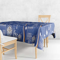 Marshall Islands Merry Christmas Tablecloth Pacific Patchwork Xmas Vibes - Polynesian Pride