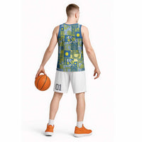 Palau Ungil Kurismas Basketball Jersey Pacific Patchwork Xmas Vibes - Polynesian Pride
