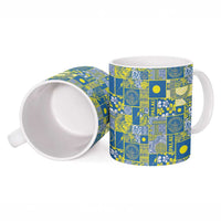Palau Ungil Kurismas Ceramic Mug Pacific Patchwork Xmas Vibes - Polynesian Pride