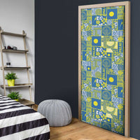 Palau Ungil Kurismas Door Cover Pacific Patchwork Xmas Vibes - Polynesian Pride