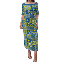 Palau Ungil Kurismas Family Matching Puletasi and Hawaiian Shirt Pacific Patchwork Xmas Vibes - Polynesian Pride