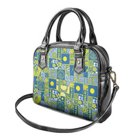 Palau Ungil Kurismas Shoulder Handbag Pacific Patchwork Xmas Vibes - Polynesian Pride