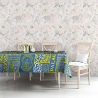 Palau Ungil Kurismas Tablecloth Pacific Patchwork Xmas Vibes - Polynesian Pride