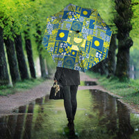 Palau Ungil Kurismas Umbrella Pacific Patchwork Xmas Vibes - Polynesian Pride