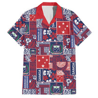 Red Samoa Manuia Le Kerisimasi Hawaiian Shirt Pacific Patchwork Xmas Vibes - Polynesian Pride