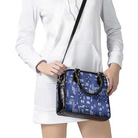 Blue Samoa Manuia Le Kerisimasi Shoulder Handbag Pacific Patchwork Xmas Vibes - Polynesian Pride