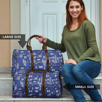 Blue Samoa Manuia Le Kerisimasi Travel Bag Pacific Patchwork Xmas Vibes - Polynesian Pride