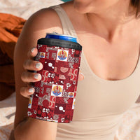 Tahiti Oaoa I Teie Noera 4 in 1 Can Cooler Tumbler Pacific Patchwork Xmas Vibes - Polynesian Pride