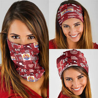 Tahiti Oaoa I Teie Noera Neck Gaiter Pacific Patchwork Xmas Vibes LT9 - Polynesian Pride