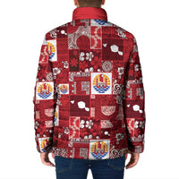 Tahiti Oaoa I Teie Noera Padded Jacket Pacific Patchwork Xmas Vibes LT9 - Polynesian Pride