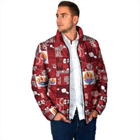 Tahiti Oaoa I Teie Noera Padded Jacket Pacific Patchwork Xmas Vibes LT9 - Polynesian Pride