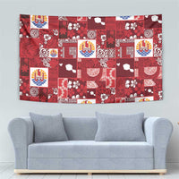 Tahiti Oaoa I Teie Noera Tapestry Pacific Patchwork Xmas Vibes LT9 - Polynesian Pride