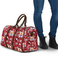 Tahiti Oaoa I Teie Noera Travel Bag Pacific Patchwork Xmas Vibes - Polynesian Pride