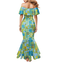 Tuvalu Manuia te Kilisimasi Family Matching Mermaid Dress and Hawaiian Shirt Pacific Patchwork Xmas Vibes LT9 - Polynesian Pride
