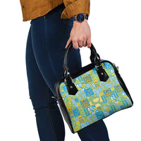 Tuvalu Manuia te Kilisimasi Shoulder Handbag Pacific Patchwork Xmas Vibes - Polynesian Pride