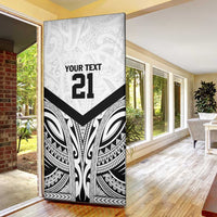 New Zealand Football Custom Door Cover All White Fern Go Champions LT9 - Polynesian Pride