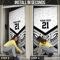 New Zealand Football Custom Door Cover All White Fern Go Champions LT9 - Polynesian Pride