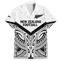 New Zealand Football Custom Family Matching Summer Maxi Dress and Hawaiian Shirt All White Fern Go Champions LT9 Dad's Shirt - Short Sleeve White - Polynesian Pride