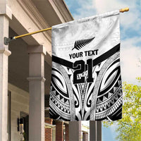 New Zealand Football Custom Garden Flag All White Fern Go Champions LT9 House Flag White - Polynesian Pride