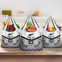 New Zealand Football Custom Grocery Bag All White Fern Go Champions LT9 3-pack One Size White - Polynesian Pride