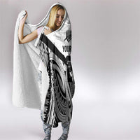 New Zealand Football Custom Hooded Blanket All White Fern Go Champions LT9 - Polynesian Pride