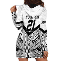 New Zealand Football Custom Hoodie Dress All White Fern Go Champions LT9 - Polynesian Pride