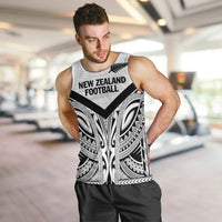 New Zealand Football Custom Men Tank Top All White Fern Go Champions LT9 White - Polynesian Pride