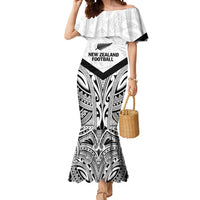 New Zealand Football Custom Mermaid Dress All White Fern Go Champions LT9 Women White - Polynesian Pride
