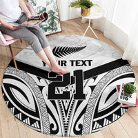 New Zealand Football Custom Round Carpet All White Fern Go Champions LT9 - Polynesian Pride