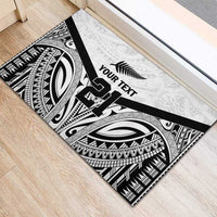 New Zealand Football Custom Rubber Doormat All White Fern Go Champions LT9 - Polynesian Pride