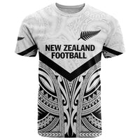 New Zealand Football Custom T Shirt All White Fern Go Champions LT9 White - Polynesian Pride