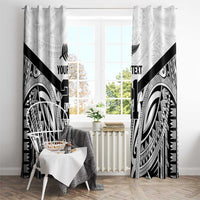 New Zealand Football Custom Window Curtain All White Fern Go Champions LT9 - Polynesian Pride