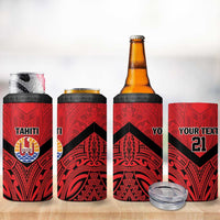 Tahiti Football Custom 4 in 1 Can Cooler Tumbler Toa Aito Go Champions LT9 - Polynesian Pride