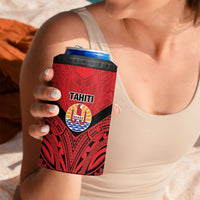 Tahiti Football Custom 4 in 1 Can Cooler Tumbler Toa Aito Go Champions LT9 - Polynesian Pride