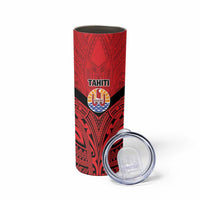 Tahiti Football Custom Skinny Tumbler Toa Aito Go Champions LT9 - Polynesian Pride