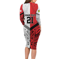 New Caledonia-Tahiti Football Custom Family Matching Long Sleeve Bodycon Dress and Hawaiian Shirt Together Go Champions LT9 - Polynesian Pride