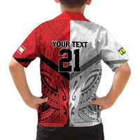 New Caledonia-Tahiti Football Custom Family Matching Off The Shoulder Long Sleeve Dress and Hawaiian Shirt Together Go Champions LT9 - Polynesian Pride