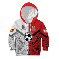 New Caledonia-Tahiti Football Custom Kid Hoodie Together Go Champions LT9 Hoodie Art - Polynesian Pride