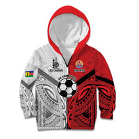 New Caledonia-Tahiti Football Custom Kid Hoodie Together Go Champions LT9 Zip Hoodie Art - Polynesian Pride