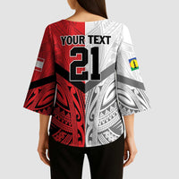 New Caledonia-Tahiti Football Custom Kimono Sleeve Blouse Together Go Champions LT9 - Polynesian Pride