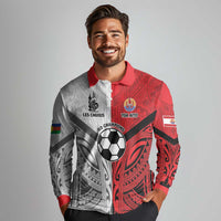 New Caledonia-Tahiti Football Custom Long Sleeve Polo Shirt Together Go Champions LT9 - Polynesian Pride