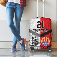 New Caledonia-Tahiti Football Custom Luggage Cover Together Go Champions LT9 - Polynesian Pride