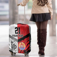 New Caledonia-Tahiti Football Custom Luggage Cover Together Go Champions LT9 - Polynesian Pride
