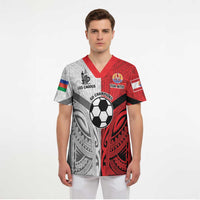 New Caledonia-Tahiti Football Custom Scrub Top Together Go Champions LT9 - Polynesian Pride