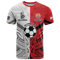 New Caledonia-Tahiti Football Custom T Shirt Together Go Champions LT9 Art - Polynesian Pride