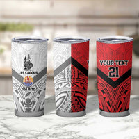 New Caledonia-Tahiti Football Custom Tumbler Cup Together Go Champions LT9 - Polynesian Pride