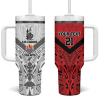 New Caledonia-Tahiti Football Custom Tumbler With Handle Together Go Champions LT9 One Size: 40 oz Art - Polynesian Pride